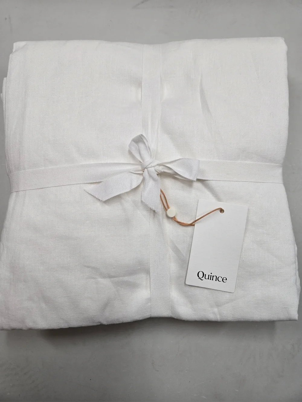 NWT QUINCE Set Of 2 48x108 European Linen Curtains White 0353